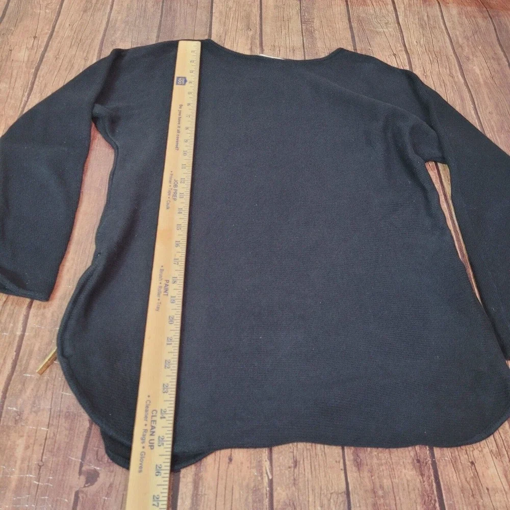Michael Michael Kors Womens Sweater‎ Black S Round Neck Long Sleeve